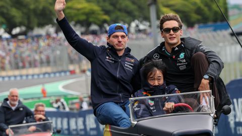Max Verstappen en George Russell © Getty Images
