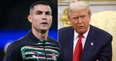 Cristiano Ronaldo en Donald Trump. © Getty Images