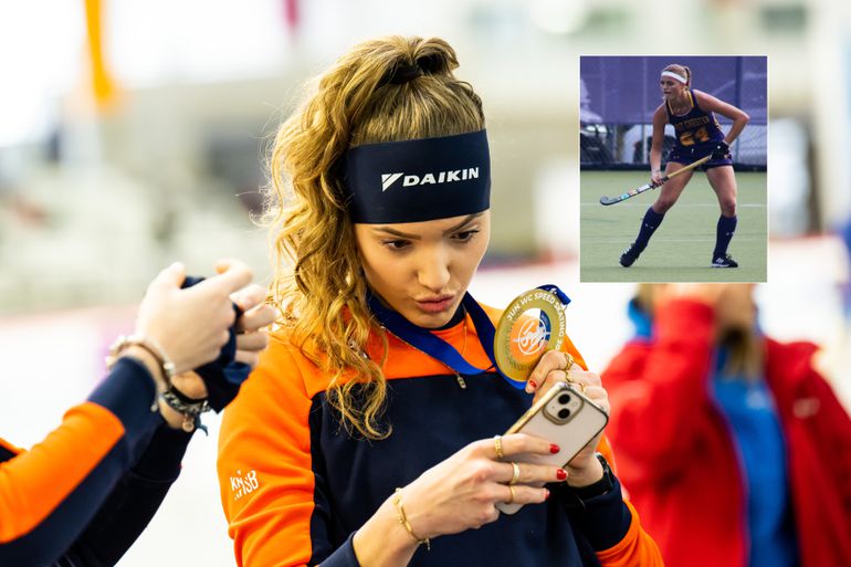 Topschaatsster is dolblij met bezoekje van in Amerika hockeyende zusje: 'Ze is thuis!'