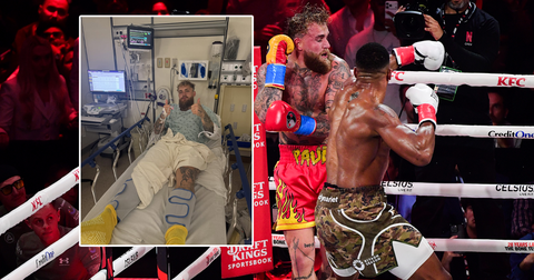 Jake Paul deelt update uit ziekenhuis na harde stoot van Anthony Joshua: 'Zeven dagen lang vloeibaar voedsel'