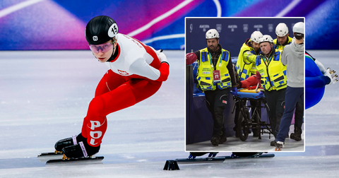 shorttrack-poolse-gewond-gezicht