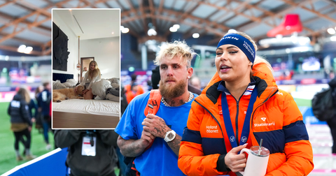 Stralende Jutta Leerdam schuift Jake Paul aan de kant voor 'beste vriend': 'Kijk hem daar wachten'