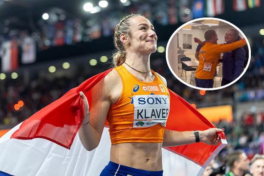 Topatlete Lieke Klaver deelt beelden uit hotel na bronzen WK-medaille: 'Oh my goodness'