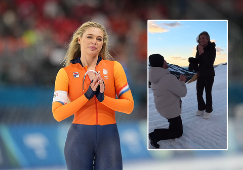 Populaire zus van schaatsicoon Jutta Leerdam verrast met aanzoek op wintersport: 'Ons voor altijd'