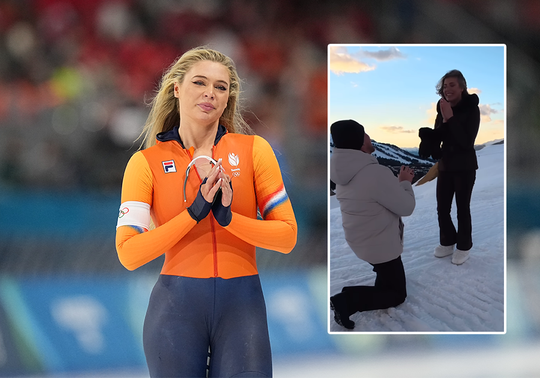 Populaire zus van schaatsicoon Jutta Leerdam verrast met aanzoek op wintersport: 'Ons voor altijd'