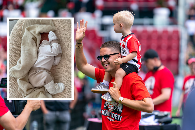Chantalle Schilder, vriendin van Joey Veerman, deelt eerste beelden van pasgeboren Jame: 'Onze kampioen'