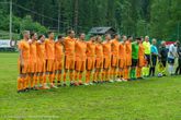 De spelers van Alpen Oranje staan klaar voor het Wilhelmus. ©Fotograaf: Pascal Moors.