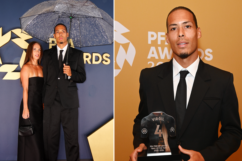 Virgil van Dijk en vrouw Rike Nooitgedagt schitteren op rode loper bij bijzondere plechtigheid