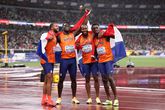 Een geweldig succes voor Nederland: brons op de 4x100 meter! © Getty Images