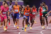 Nederland, hier in actie in de serie, kwam er niet aan te pas in de finale 4x400 meter mannen © Getty Images