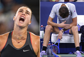 Aryna Sabalenka en Daniil Medvedev hebben hun emoties niet altijd onder controle. © Getty Images