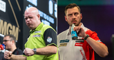 Michael van Gerwen en Florian Hempel. © PDC Darts