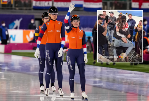Nederlandse topschaatsster stort zich op Belgische vriend na olympisch optreden: 'Ik ben zo trots'