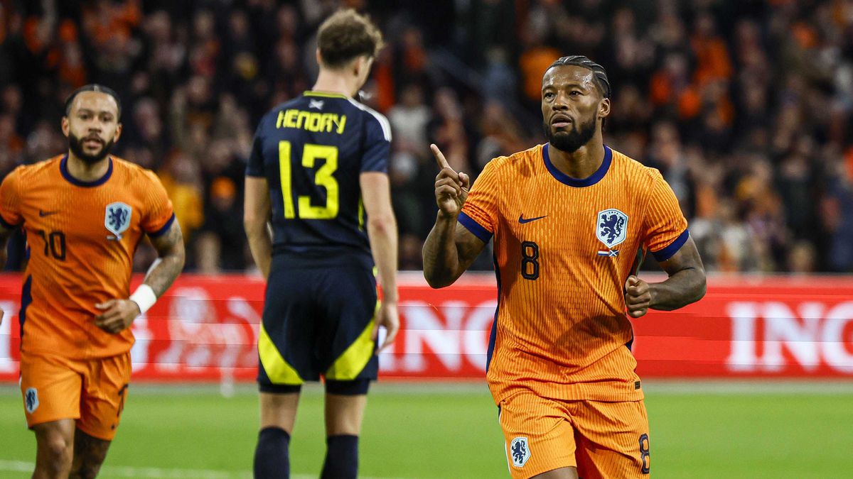 Slordig Oranje lacht toch na geslaagde rentree Georginio Wijnaldum in oefenduel met Schotland