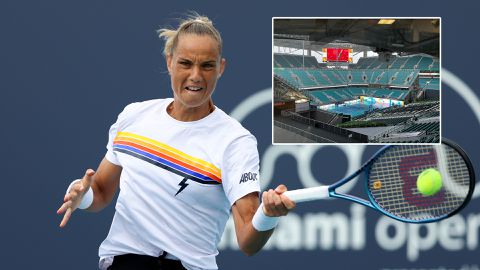 Miami Open uitgesteld vanwege hevige regenval, Nederlanders kunnen nog niet in actie komen