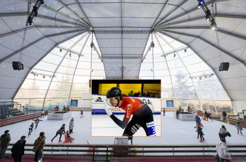 Recordpoging 24 uur schaatsen leidt via rugklachten, misselijkheid en biertje tot succes