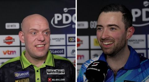 Topdarter Luke Humphries moet Michael van Gerwen 'in toom houden' na nachtelijke avonturen: 'Mijn eerste keer'