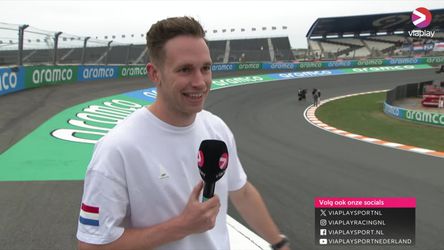 Bijzonder moment in Zandvoort: Harrie Lavreysen fietst met Charles Leclerc