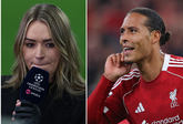 Laura Woods en Liverpool-aanvaller Virgil van Dijk. © Getty Images