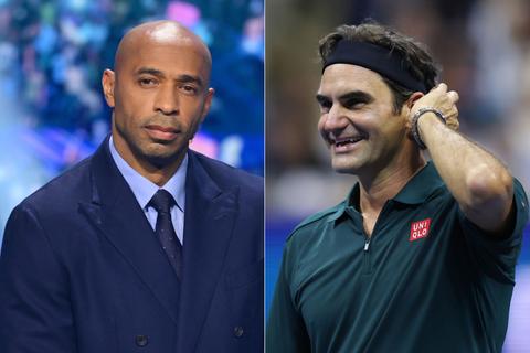Tennisicoon Roger Federer laat ex-topvoetballer Thierry Henry versteld staan met truc: 'Deze gast...'