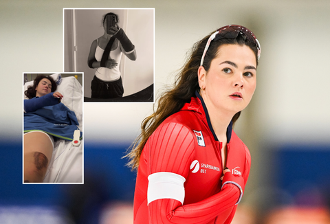Gewonde schaatsster (25) dankt bekende vriend na zware valpartij: 'Het was heftig'