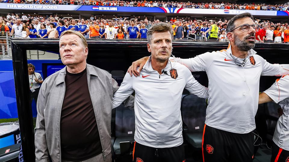Ronald Koeman, Wim Jonk en Ruud van Nistelrooij op het WK voetbal. ©PRO SHOTS.