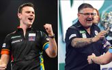 Jeffrey de Graaf gooide zijn idool Gary Anderson uit het WK darts. ©PDC, beeldbewerking Sportnieuws.nl.