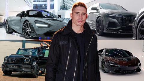 Rico Verhoeven (acteur en kickbokser) showt zijn peperdure auto's aan miljoenen volgers