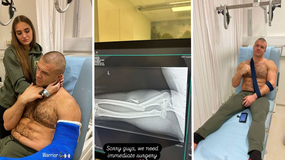 Vriendin van tegenstander Jamal Ben Saddik knuffelt 'gebroken' kickbokser na pijnlijke foto uit ziekenhuis