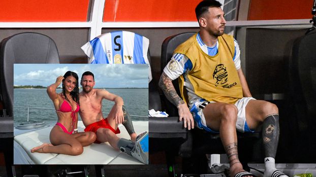 Lionel Messi geniet met ingepakte voet van vakantie en mist befaamde wedstrijd