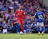 Virgil van Dijk in actie tegen Ipswich namens Liverpool. ©Getty Images.