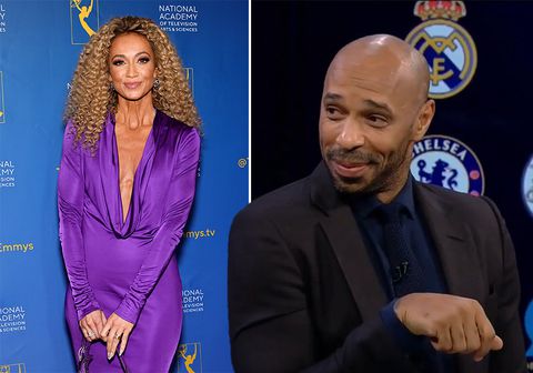 Populaire presentatrice zorgt voor hilariteit bij oud-voetballers met pijnlijke blunder: 'Mijn jurk is gescheurd!'