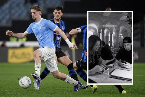 Kenneth Taylor en Jade Anna van Vliet genieten met volle teugen van feestelijke avond in Rome na transfer