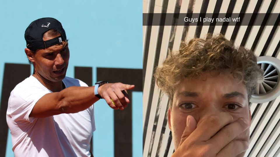 16-jarig tennistalent op Snapchat: 'Gasten, ik speel tegen Rafael Nadal!'
