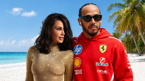 Romantisch dagje op strand voor F1-icoon Lewis Hamilton en model Kim Kardashian: 'Hij greep haar billen'