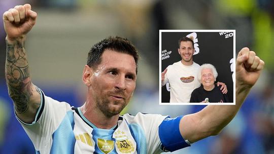 Honderdjarige fan van Lionel Messi steelt de show op WK voetbal