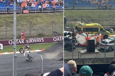 Motorstunt op Circuit Zandvoort gaat gruwelijk mis: coureur per ambulance afgevoerd