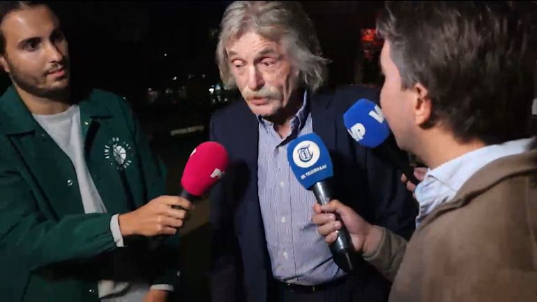 Johan Derksen opgewacht in Hilversum voor uitzending Vandaag Inside: 'Het interesseert me geen reet'