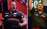Dirk van Duijvenbode - Martin Schindler op het EK darts wordt 'een emotionele' wedstrijd. ©PDC Darts, beeldbewerking Sportnieuws.nl.