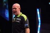 Michael van Gerwen tijdens het EK Darts. ©PDC Darts
