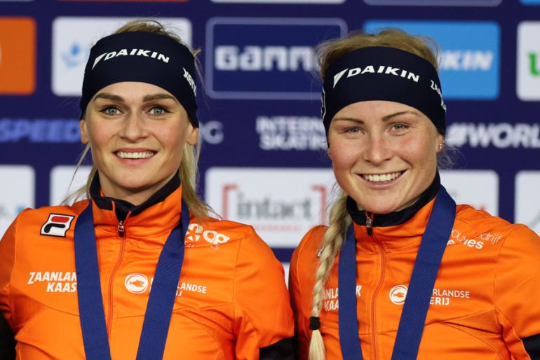 Topschaatsster Marijke Groenewoud lacht om trucje dat haar goud opleverde: 'Ik heb veel met Irene Schouten gereden'