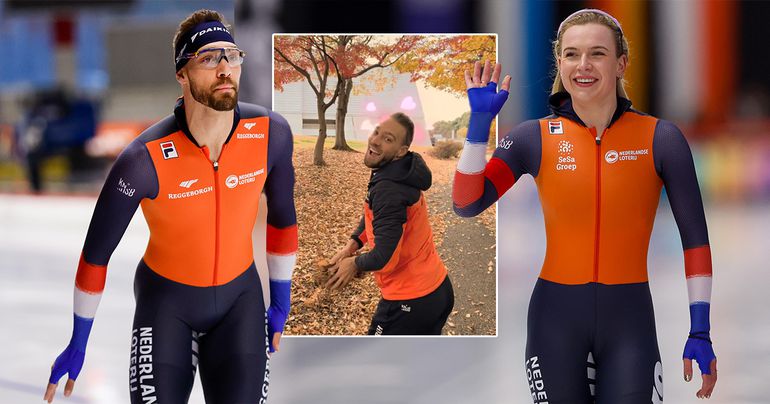 Kjeld Nuis maakt Joy Beune jaloers met schaatscollega: 'Dat wil hij nooit met mij'