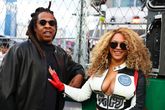 Jay-Z en Beyoncé tijdens de GP van Las Vegas. © GettyImages