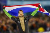 Kjeld Nuis pakte zondag zijn tweede titel op het NK sprint. © ANP