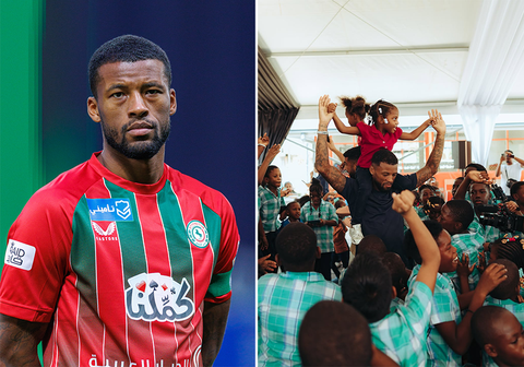 Georginio Wijnaldum ontroerd door 'ongekende blijdschap van kinderen': 'Veel belangrijker dan een prijs'