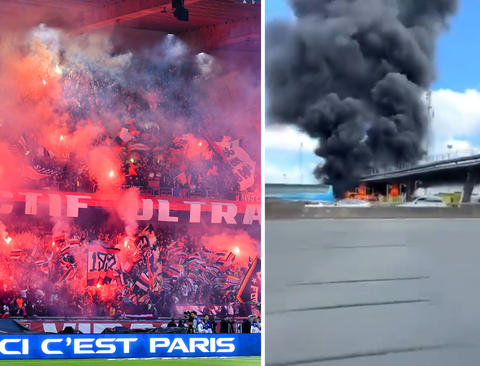 Ernstige rellen voorafgaand aan Franse bekerfinale: supportersbussen in de fik gezet, wedstrijd gaat 'gewoon' door