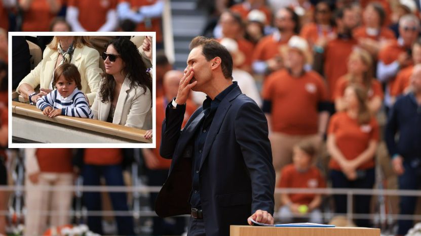Tennislegende Rafael Nadal in tranen bij groots afscheid op Roland Garros, zijn vrouw en ouders kijken vol emoties toe
