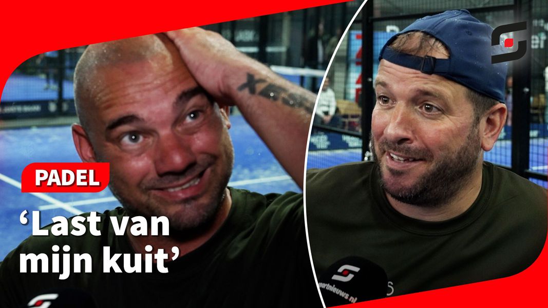 Vroege exit voor Wesley Sneijder op Legends Padel Toernooi: 'Ik had last van mijn kuit'