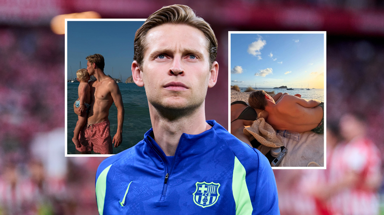 Frenkie de Jong deelt liefdevolle plaatjes van heerlijke vakantie: 'Volledig opgeladen'