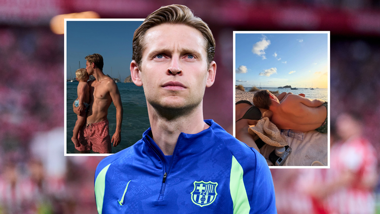 Frenkie de Jong deelt liefdevolle plaatjes van heerlijke vakantie: 'Volledig opgeladen'